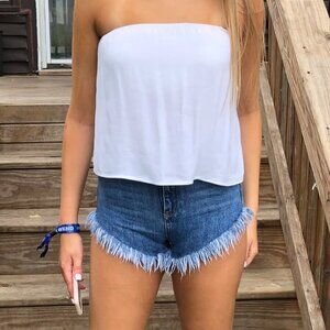 TopShop Moto Kiri Micro Denim Shorts